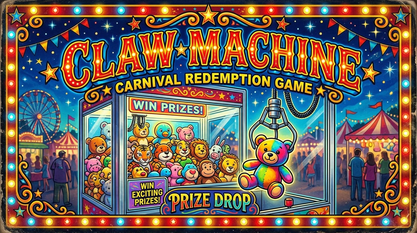 Claw Machine arcade marquee