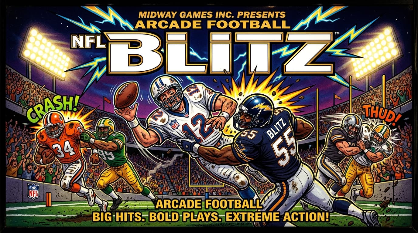NFL Blitz arcade marquee