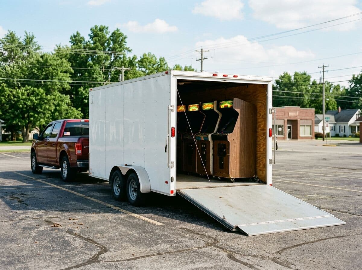 The Arcade Rental trailer, which holds 15 arcade games